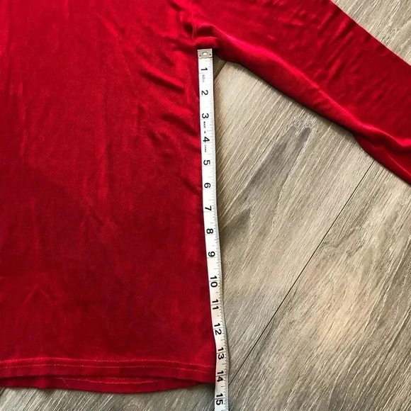 Vintage 90s Dress Barn Long Sleeve Turtle Neck Red Size Large - Picture 3 of 9